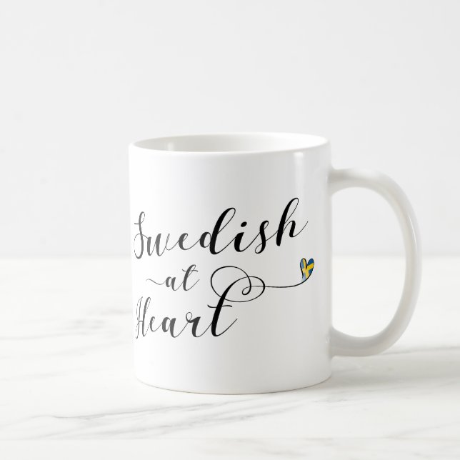 Swedish At Heart Mug, Sweden Coffee Mug (Right)