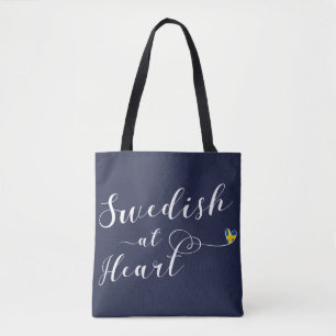 Swedish At Heart, Sweden Tote Bag