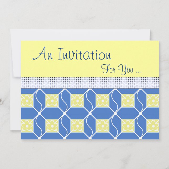 Swedish Blue and Yellow Special Event Invitation (Front)