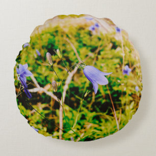 Swedish Bluebell  Round Pillow