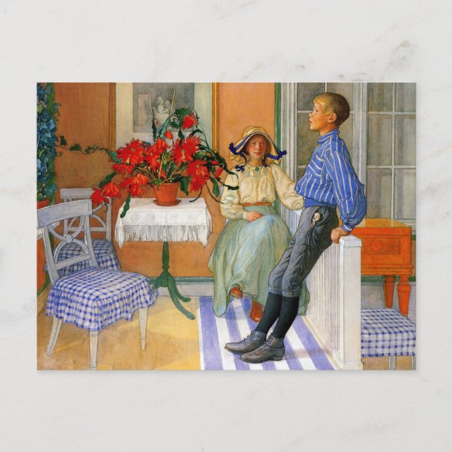 Swedish Brother and Sister 1911 Postcard (Front)