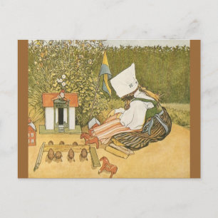 Swedish Child with Toys Postcard