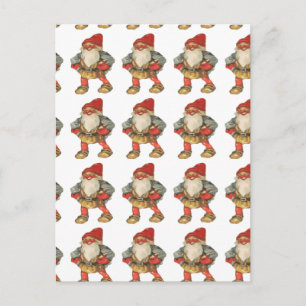 Swedish Christmas Elf Holiday Postcard