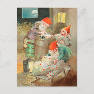 Swedish Christmas Santa (by Jenny Nyström) Postcard