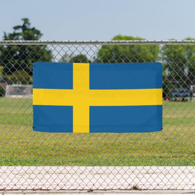 Swedish country flag custom banner for fans (Insitu)