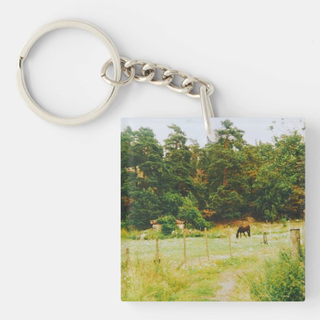 Swedish Countryside Keychain (Front)