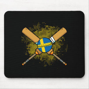 Swedish Cricket Racket And Ll Flag Of Sweden Mouse Pad