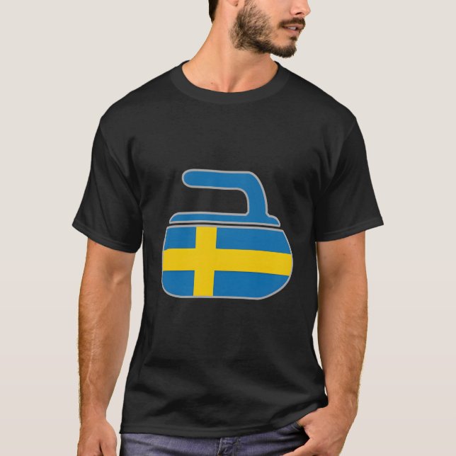 Swedish Curling Sweden Flag Curl Stone Classic Cur T-Shirt (Front)