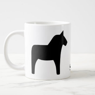 Swedish Dala Horse Black Specialty Mug
