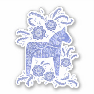 Swedish Dala Horse Blue