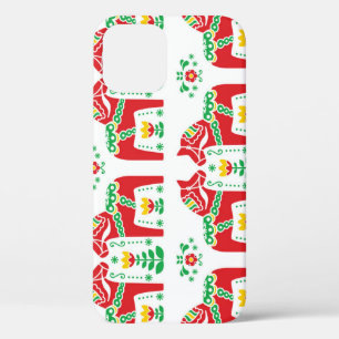Swedish Dala Horse: Folk Art iPhone 12 Case