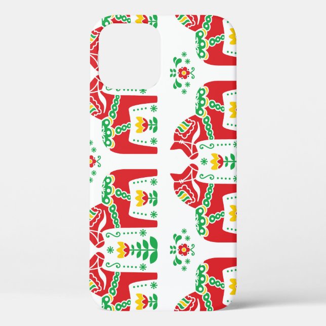 Swedish Dala Horse: Folk Art Case-Mate iPhone Case (Back)