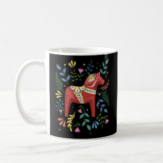 Swedish Dala Horse Folk Sweden Flag Dalahelmsoljd Coffee Mug