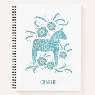 Swedish Dala Horse Personalized Notebook