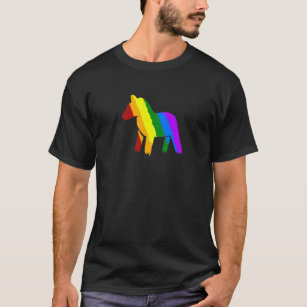 Swedish Folk Art Dala Horse Mens Short Sleeve T-Shirt Print Tees Tops