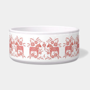 Swedish Dala Horse Red and White