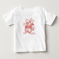 Swedish Dala Horse Red and White