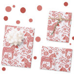 Swedish Dala Horse Red and White Folk Art Wrapping Paper Sheet<br><div class="desc">Traditional Swedish Dalecarlian Dala Horse folk art in red and white.</div>
