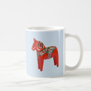 Swedish Dala Horse Scandinavian Coffee Mug