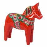 Swedish Dala Horse Scandinavian Photo Sculpture Ornament<br><div class="desc">A Dalecarlian horse or Dala horse (Swedish: Dalahast) is a traditional wooden statuette of a horse originating in the Swedish province of Dalarna. In the old days the Dala horse was mostly used as a toy for children, in modern times it has become a symbol of Dalarna as well as...</div>