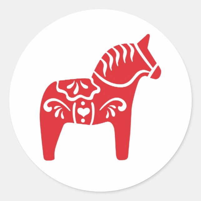 Swedish Dala Horse sticker (Front)