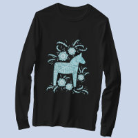 Swedish Dala Horse Teal Green Viking