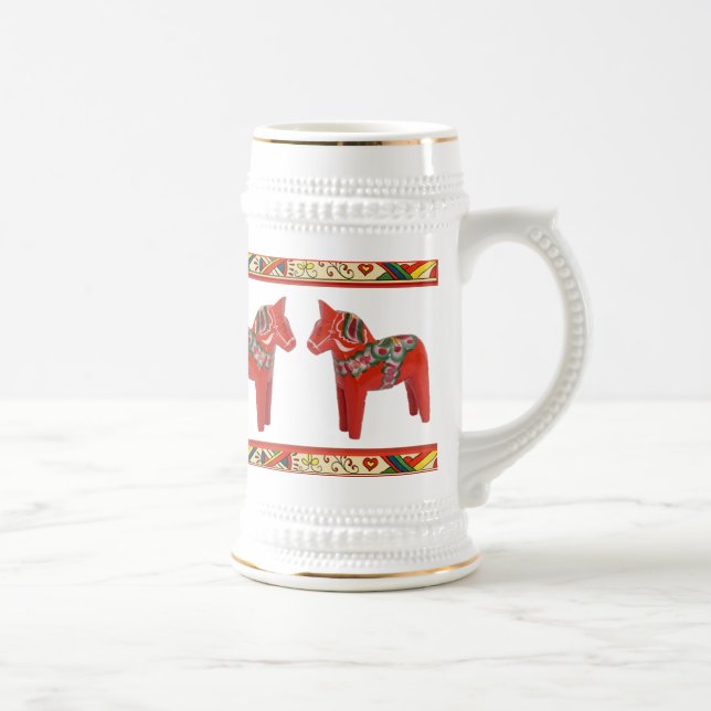 Swedish Dala Horses Christmas Stein (Right)