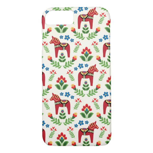 Swedish Dala Horses Red Case-Mate iPhone Case (Back)