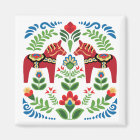 Swedish Dala Horses Red