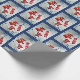 Swedish Dala Horses Wrapping Paper