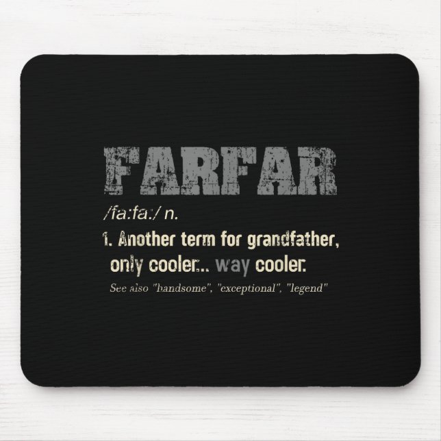 Swedish Farfar Funny Definition Grandpa Gift  Mouse Pad (Front)