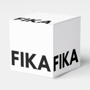 Swedish FIKA Bold Black and White Favor Box