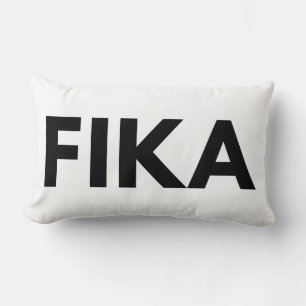 Swedish FIKA Bold Black and White Lumbar Pillow