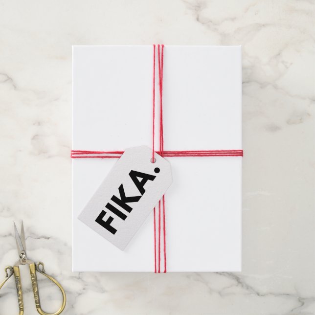 Swedish Fika Bold Rectangular Gift Tags (With Twine)