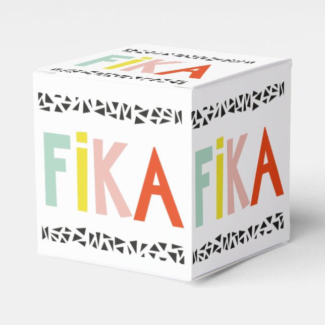 Swedish Fika Colours Favor Box (Front Side)
