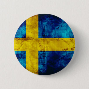 Swedish Flag 2 Inch Round Button