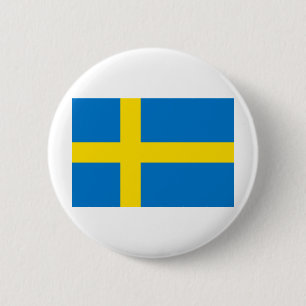 Swedish Flag 2 Inch Round Button