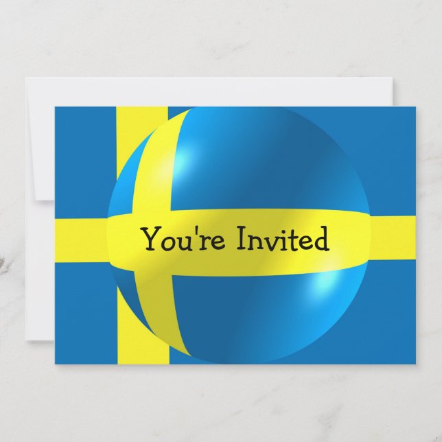Swedish Flag Any Occasion Invitation (Front)