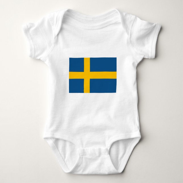 Swedish Flag Baby Bodysuit (Front)