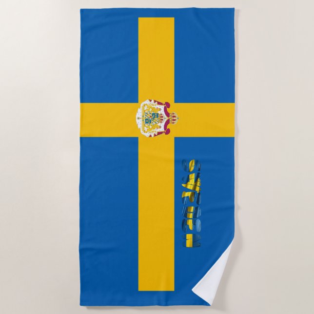 Swedish flag beach towel (Front)