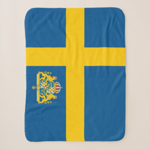 Swedish Flag Blanket, patriotic, Sweden Sherpa Blanket