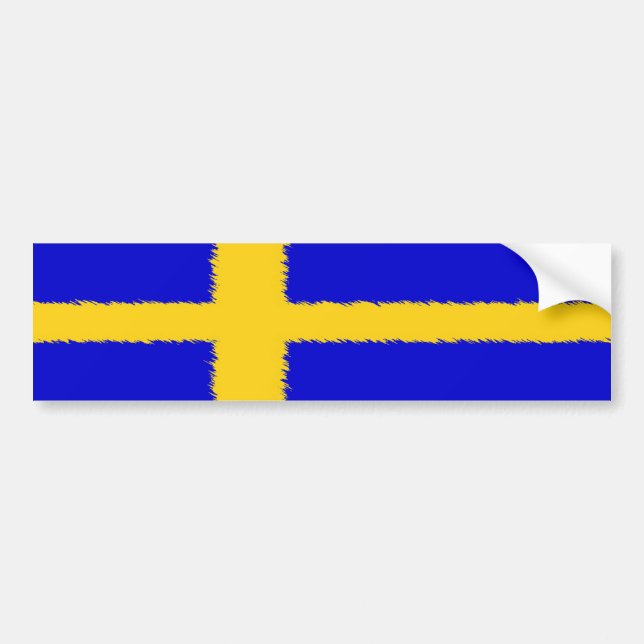 Swedish Flag Bumper Sticker (Front)