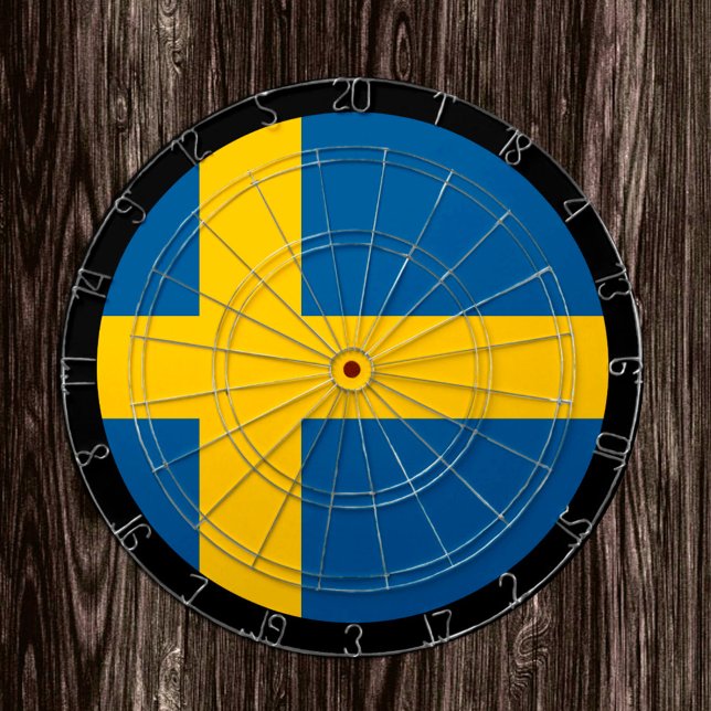 Swedish Flag Dartboard & darts / game board (Creator Uploaded)
