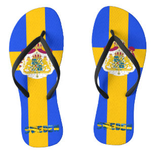 Swedish flag flip flops