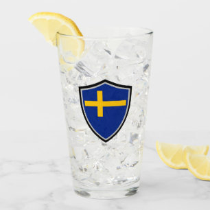 Swedish flag glass
