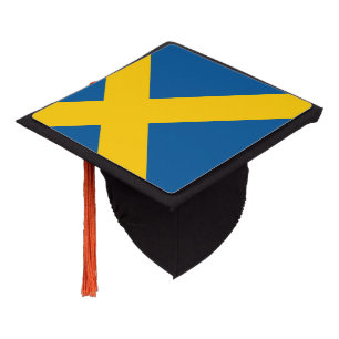 Swedish flag graduation cap topper