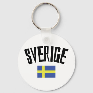 swedish flag icon keychain
