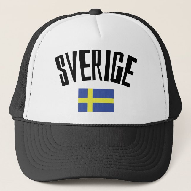 swedish flag icon trucker hat (Front)
