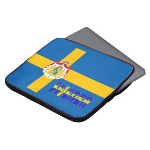 Swedish flag laptop sleeve
