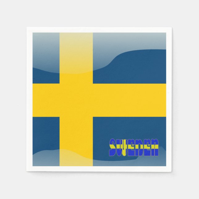 Swedish flag napkin (Front)